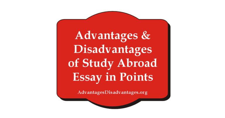 advantages and disadvantages to study abroad essay